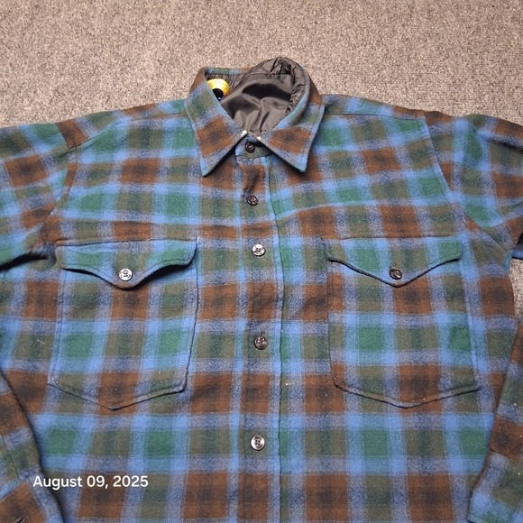Vintage Pendleton Wool Flannel Mackenzie Tartan Button Up Shirt Men Size 15 1/2 - Picture 3 of 9